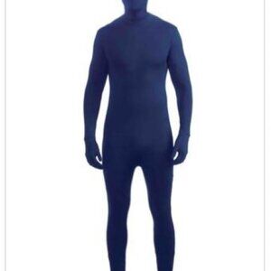 Navy Blue Full Body Spandex Morphsuit Suit Medium Double Zipper Costume-AC140